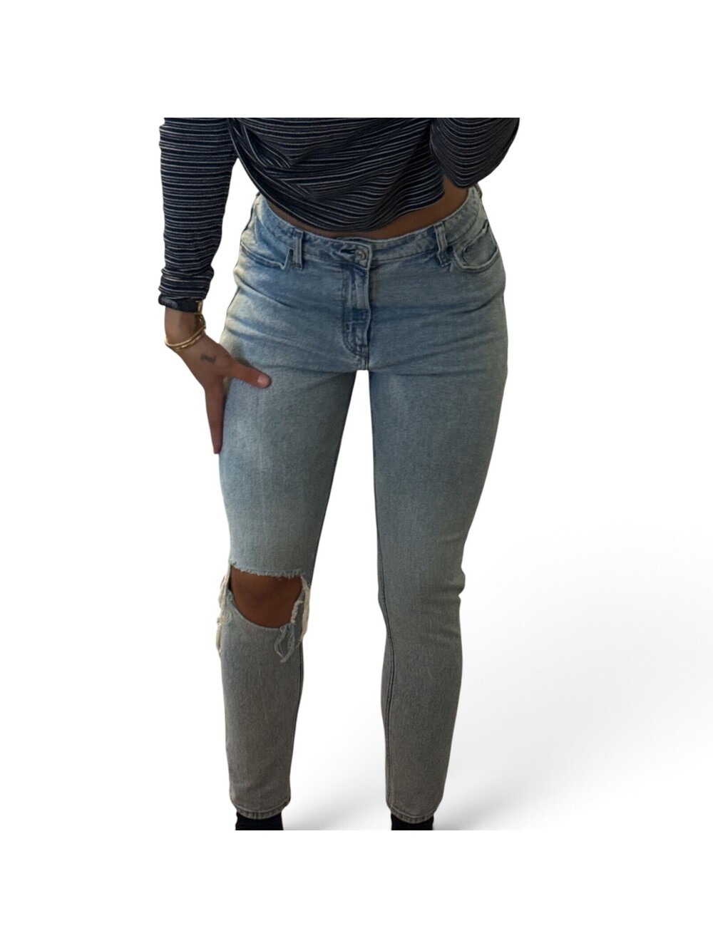 Abercrombie & Fitch Skinny High Rise Ripped Jeans 29/8